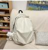 School bag versatile simple solid color college student school bag Korean version ins large capacity casual backpack light travel shoulder bag