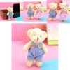 Adorable Soft Plush Teddy Bear Couple Keychain Cake Topper Valentine's Day Gift