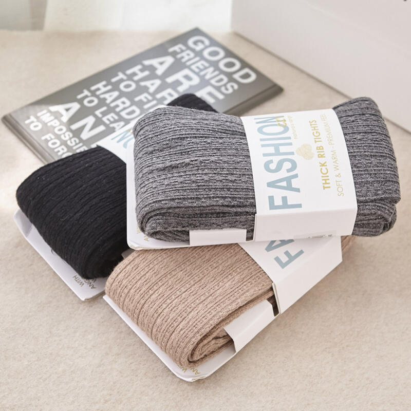 Evel Fall Winter Thick Knit Striped Pantyhose