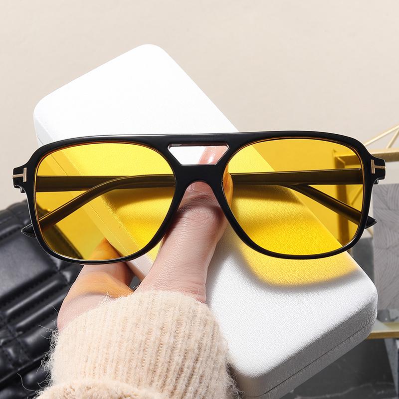 Premium 9pcs/4pcs Double Bridge Sun Glasses Oversize Candy Color Goggles Ladies Classic Fashion Oval Pilot Sunglasses UV400 Oculos De Sol