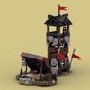 Non-Toxic Medieval Style Trench Tribe'S Watchtower Camp Tent Moc Assembly Building Block Toy