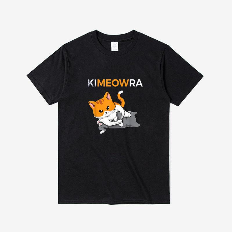 Kimura Jiu-Jitsu Cute Kawaii Cat, Fun Brazilian Jiu-Jitsu T-shirt Hip-hop Short-sleeved Clothing Suitable for Both Men and Women