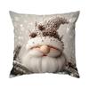 Silver Christmas Theme Pillowcase Printed Polyester 45x45cm Throw Pillowcover Decorative Sofa Cushion Pillowslip Home Decor