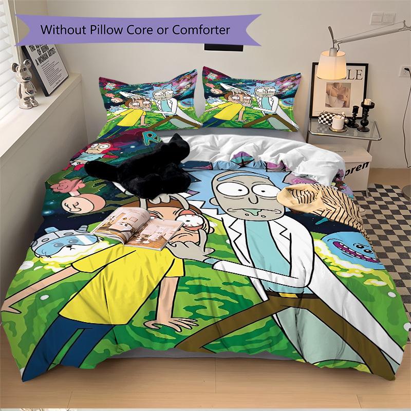 3pcs Rick_and_Morty Duvet Cover Set, 1 Duvet Cover + 2 Pillowcases (No Insert), High-Definition Print for All Seasons,Durable Yy251103063