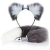 Butt Plug Anal Sex Toys Sexy Plush Cat Ear Headband Necklace Set Massage Sex Toys For Women Couples Cosplay Fox Tail