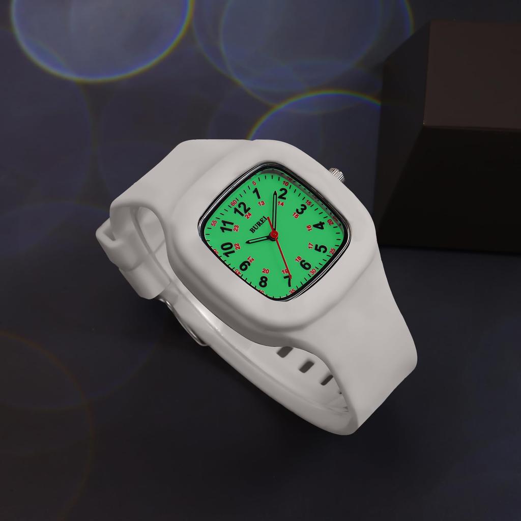 BUREI Analog Quartz Watch with Waterproof Luminous Display and Square Popular and Stylish Nurse Watch for and Medical A Great Gift for Nurses Women's