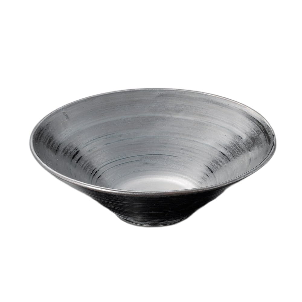 

Brushed silver glaze tanbachi Serving bowl 9.0 [27×8.8cm]