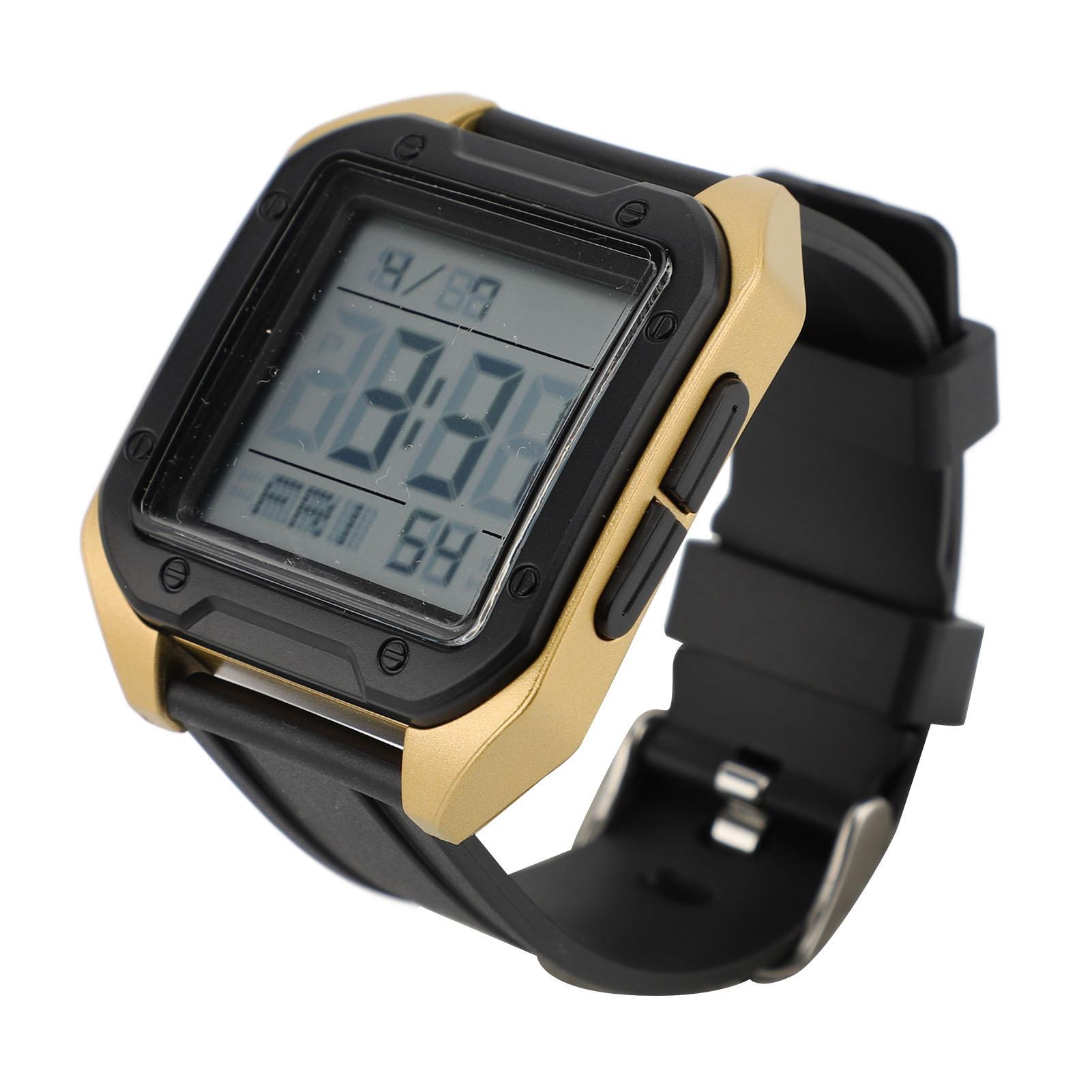 

Цифровые спортивные часы для мужчин и женщин, EL-подсветка, секундомер, обратный отсчет, неделя, будильник, ремешок из ТПУ, двойное время золотой