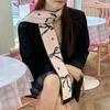 Korean Double-Sided Bow Tie Thin Winter Scarf: Warm, Versatile, and Stylish Red Neck Warmer