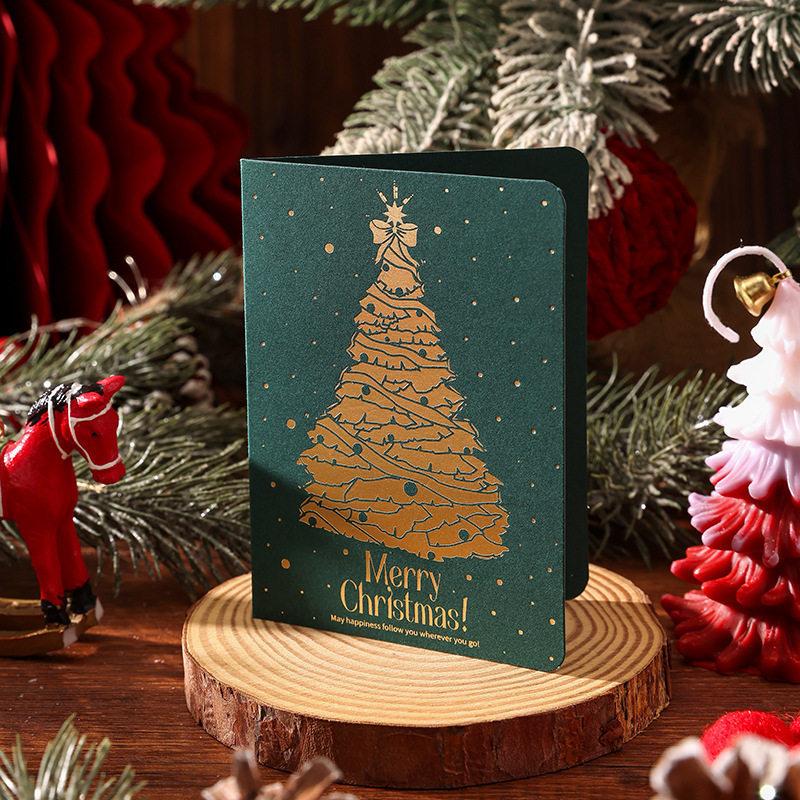 Hot Stamping English Christmas Cards, High-end Christmas Tree Gifts, Gifts for the Elderly, Flower Bouquets, Store Decorations, Small Cards