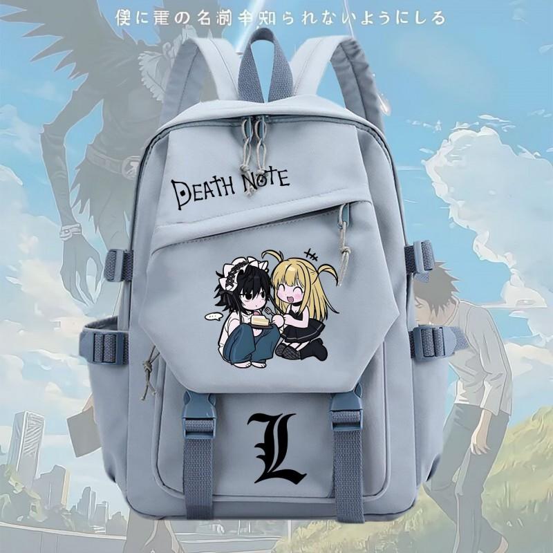 Anime Notebook L Light Yagami Cosplay School Backpack Teens Unisex Large Capacity Nylon Daily Use
