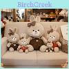 Plush Bunny Doll With Overalls For Kids Birthday Gift And Cuddle Comfort