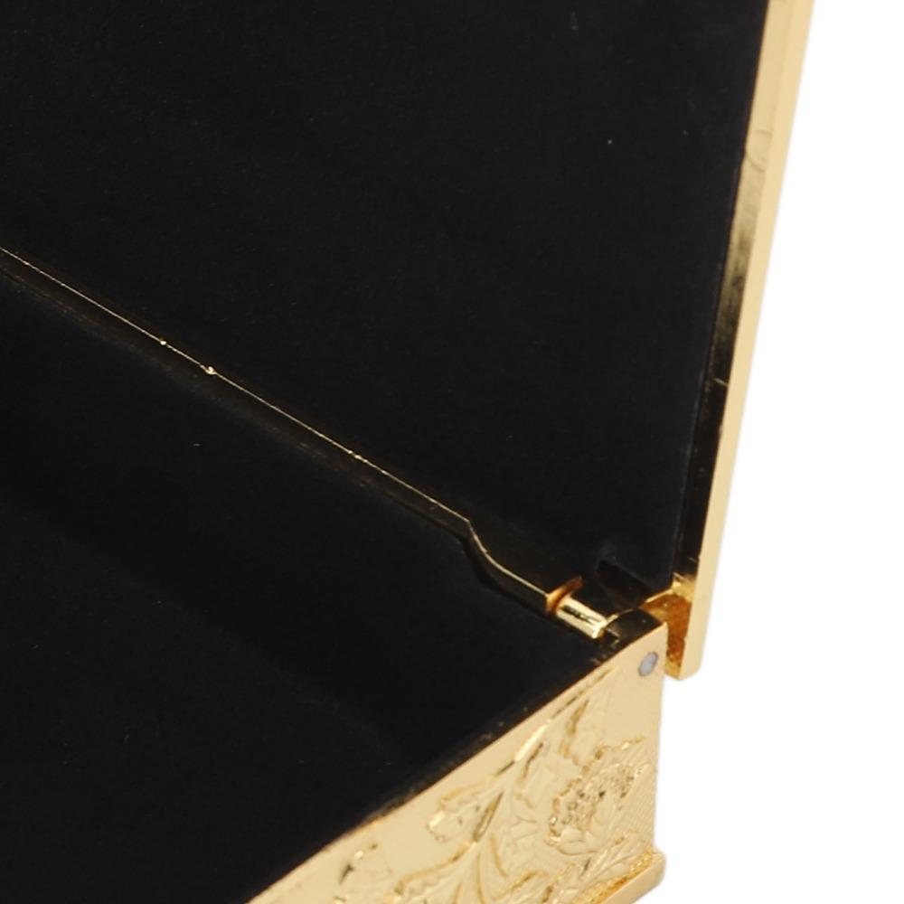 Zinc Alloy Trinket Storage Box Gold Treasure Chest Case Jewelry Boxes Keepsake Box  For Ladies