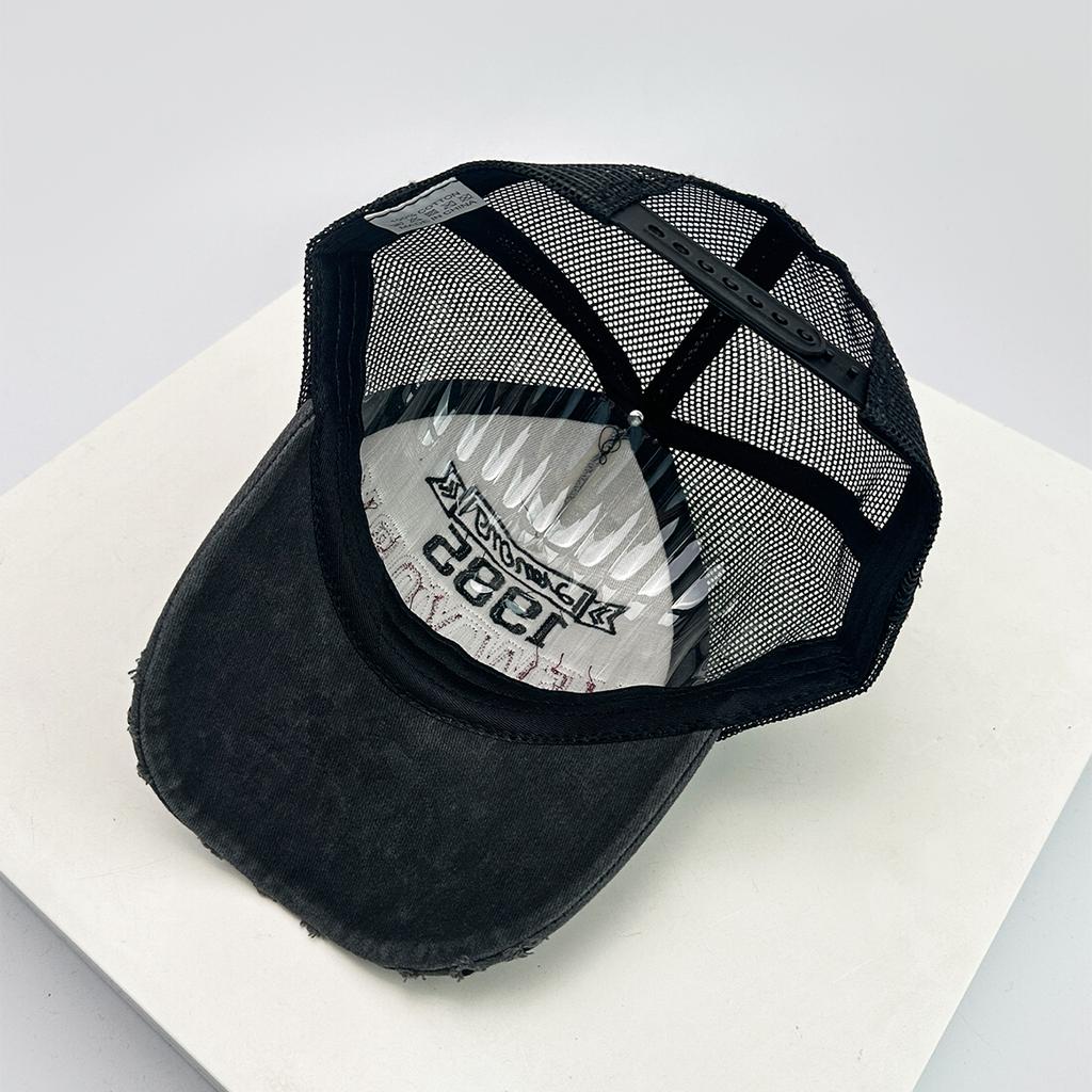 New Unisex American Vintage Embroidered 1985 Letters Baseball Hats Distress Sunshade Broken Versatile Trucker Caps Fashion Ins