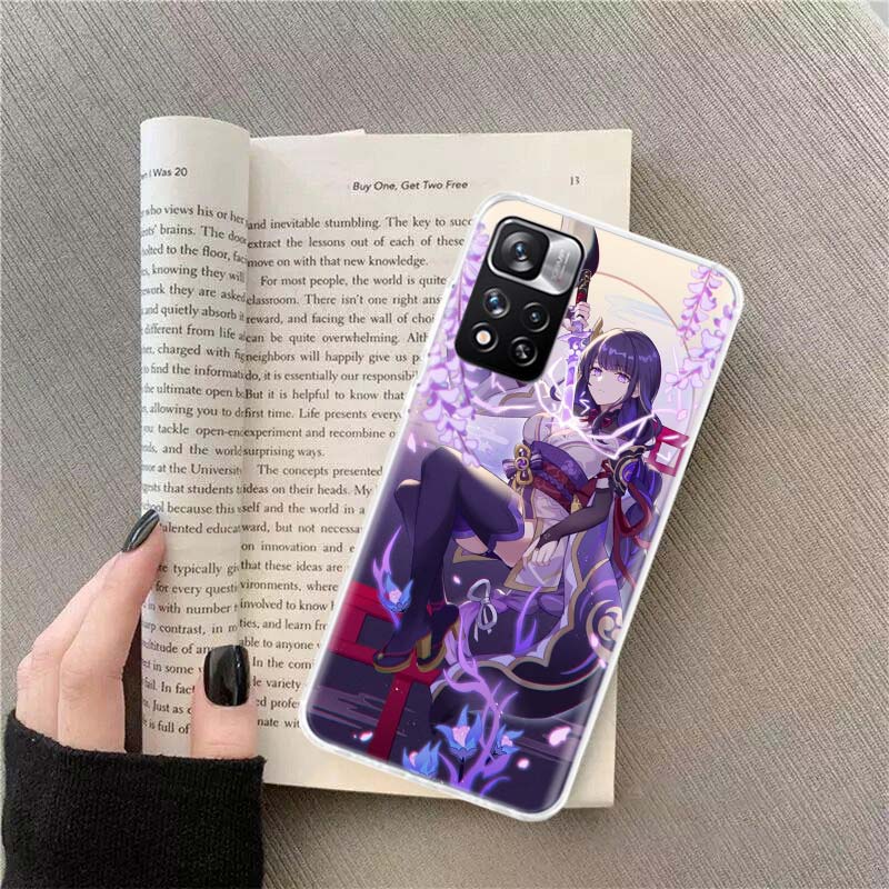 Genshin Impact Raiden Shogun gorące Etui na Telefon Dla Xiaomi Redmi Note 14 Pro 12 Plus 12S 10 11 Pro 4G 5G 9T 9S 8T 10S 11T 11S 11E 9
