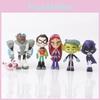 Detailed Teen Titans Action Figures Set Of 5 Robin And Nightwing Display