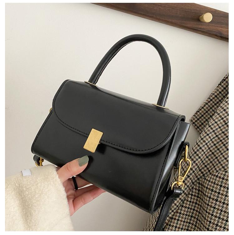 Pu Small Square Shoulder Bag For Women With Lock Closure Perfect For Daily Wear