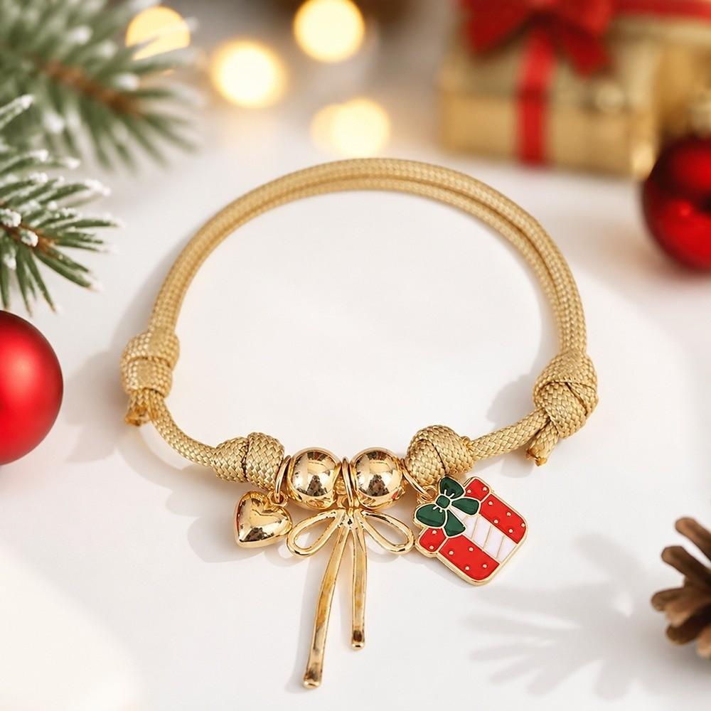Adjustable Pendant Bracelet Cartoon Woven Rope Fashion Christmas Braided Hand Chain Best Friend