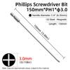 1PC Phillips Screwdriver Bits Cross Head Magnetic Screwdrivers PH00 PH1 PH2 S2 Alloy Steel Hex Shank Hand Tools 50/75/100/150mm