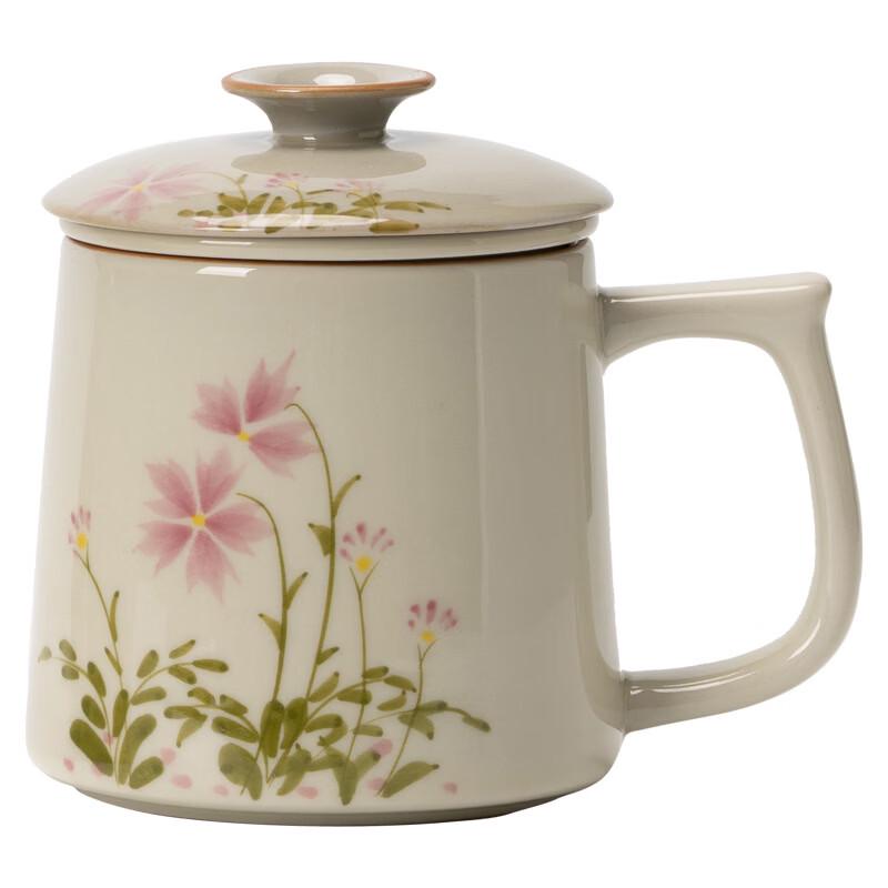 VAKADA Ceramic Tea Infuser Mug with Lid