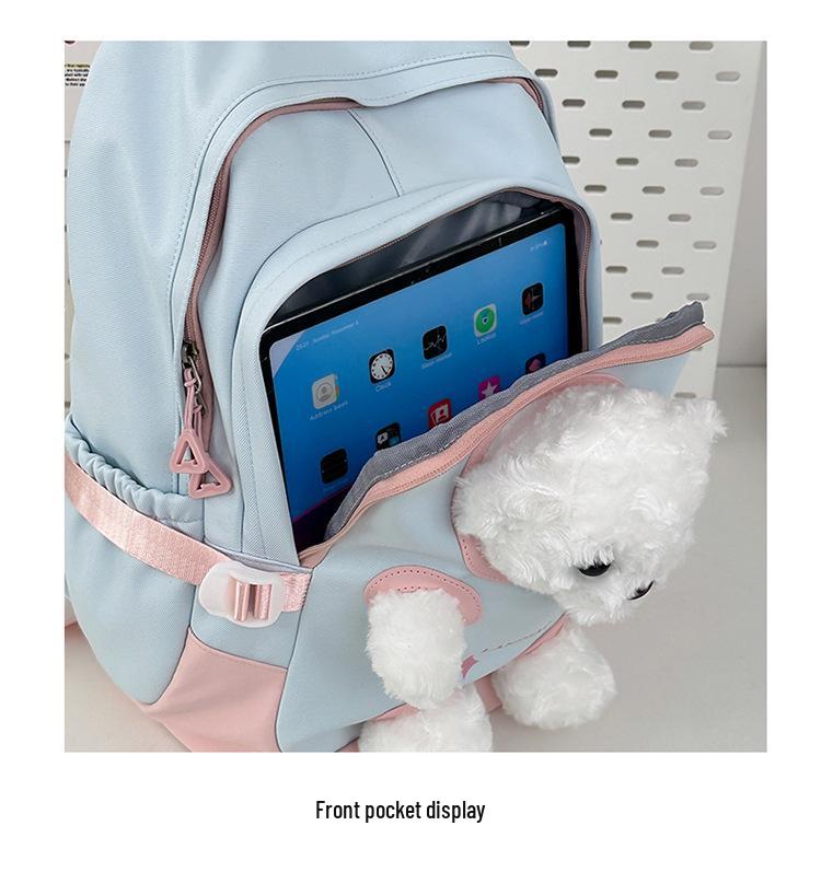 Cute Cartoon Bear Backpack for Women and Students - Mori Style Shoulder Bag