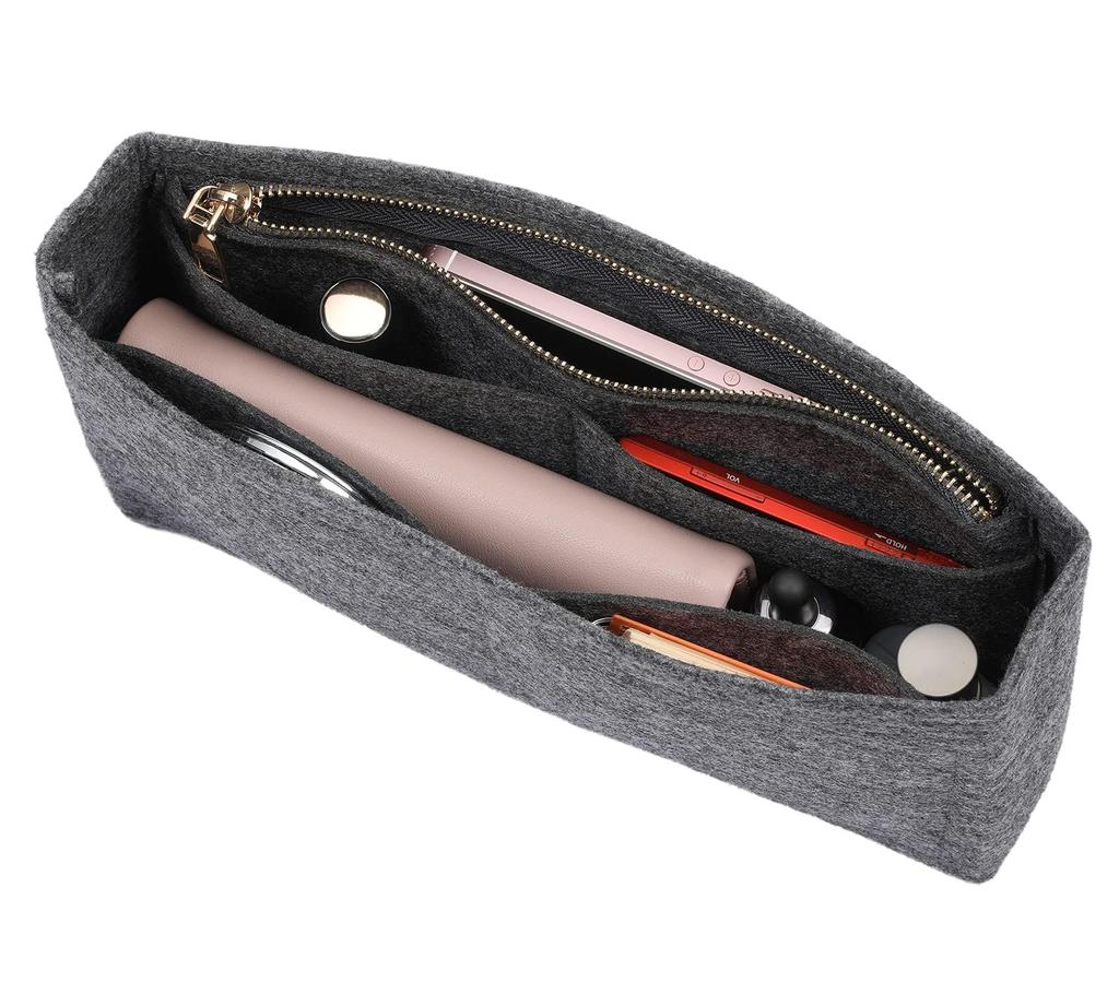 SHINGONE Horizontal Felt Bag-in-Bag, Suitable for Galleys and Luxury Bags, Zippered, Small Size, Lightweight, Organized, Inner Bag for Commuting,