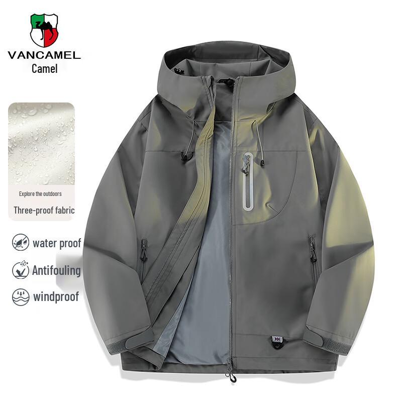 

VANCAMEL Мужская осенне-зимняя ветрозащитная теплая куртка для активного отдыха XL