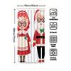 Tu Santa Claus Shower Curtain Christmas Holiday Festive Bathroom Decor Waterproof Backdrop Xmas Home Decoration Pattern Art
