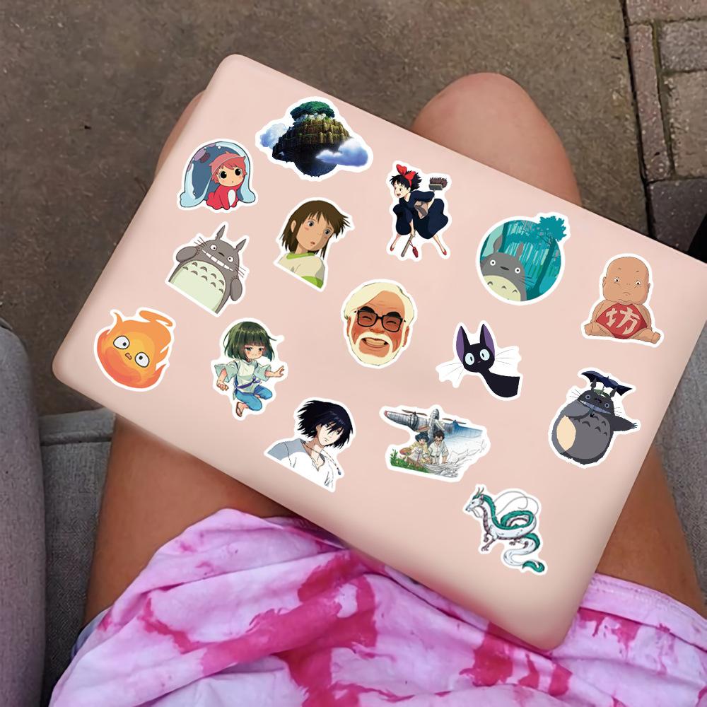 100Pcs Cartoon Bright Ghibli Hayao Miyazaki Stickers Totoro Elfs Decals For Phone Laptop Suitcase Notebook Waterproof Stickers