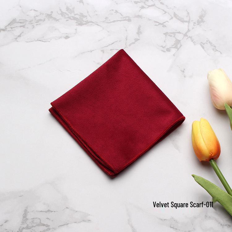Velvet Pocket Square Scarf - Fashionable Men's Dress Accessory for Weddings and Parties