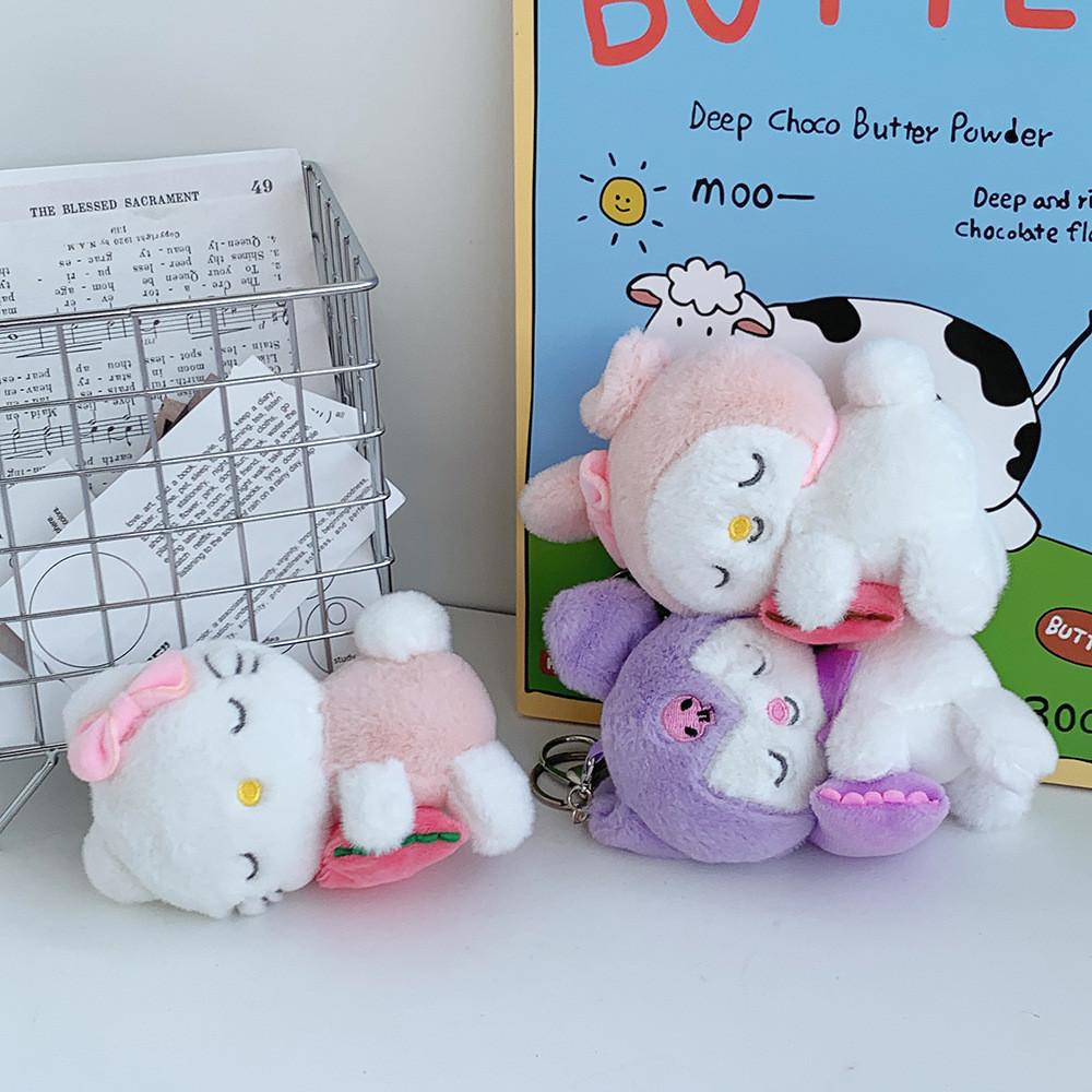 Adorable Cartoon Animal Plush Keychain Doll For Students Gift In Various Colors