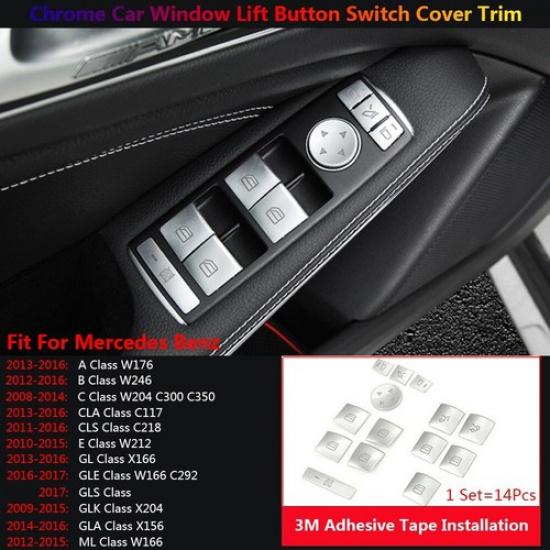 For Mercedes Benz W212 W204 W176 W246 W166 C117 C218 Window Switch Buttons Cover