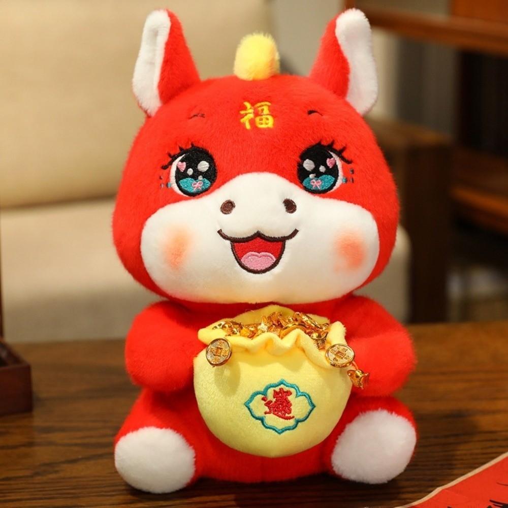Mascot Dolls Stuffed Horse Toy Cute Zodiac Pony Figurine 2026 Horse Plush Doll Chinese New Year