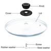 2pcs Replacement Lifting Handle Universal Pot Lid Holding Handle Glass Lib Cover Knob Cap for Kitchen Saucepan Cookware Handgrip