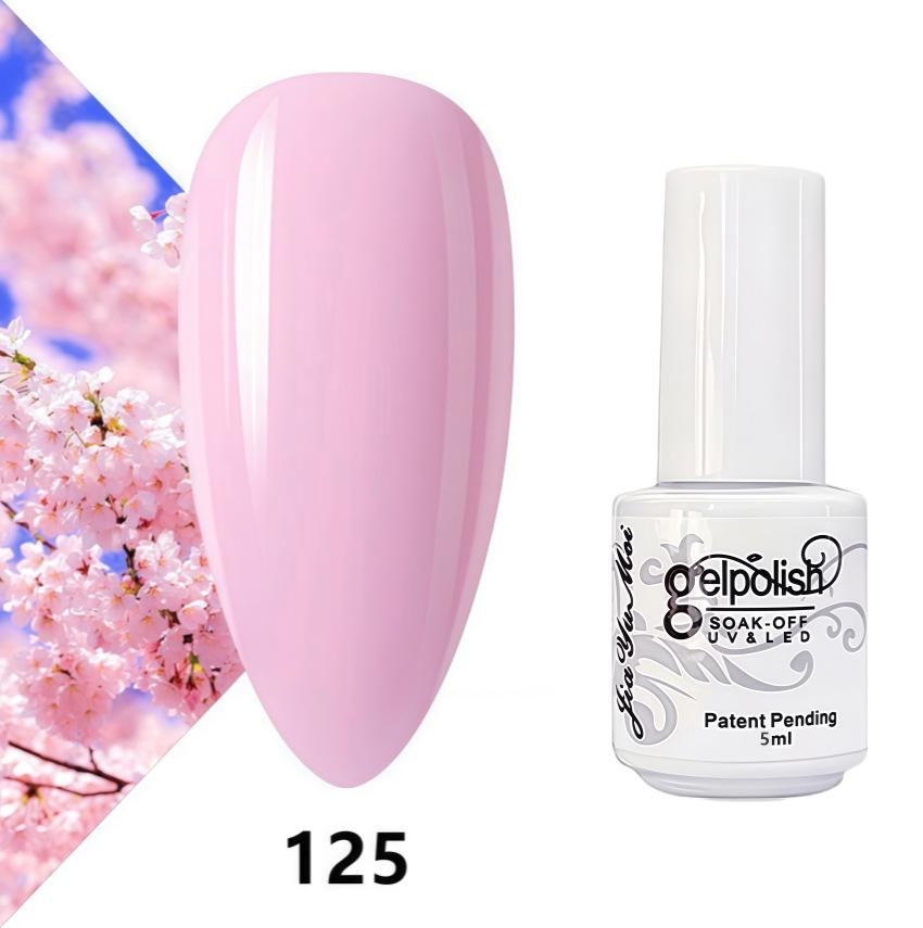 GELPOLISH Nail Art Set: Base, Top Coat, Transparent & White Gel Polishes