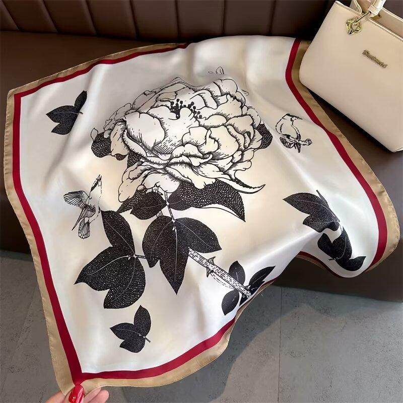70 silk scarf square scarf high sense fashion versatile professional simulation silk small scarf versatile printed women's silk scarf