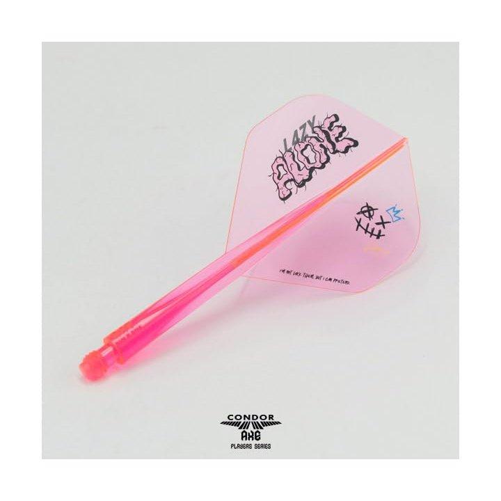 CONDOR Flight AXE Terumune Matsuyoshi Model Lazy Alone 2 Standard Short Neon Pink Darts Flights