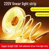 220V Driver-Free COB LED Strip: High Voltage, Flexible, 8mm Super Bright Self-Adhesive Light for Home Decor & Ceiling Linear Lighting