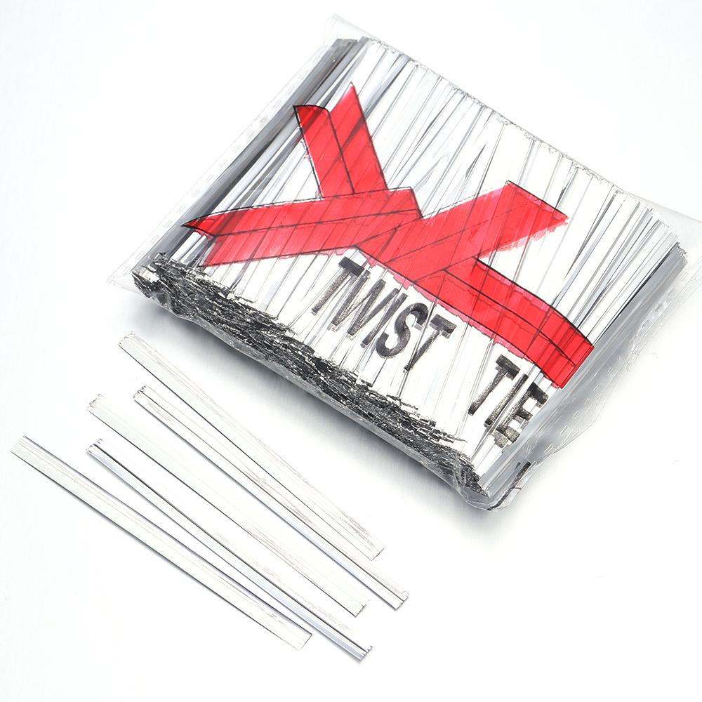 760Pcs Plastic Iron Twist Tie Colorful Multi-Size Wire Sealing Binding Wire for Candy Lollipop Cookies Food Gift Party Packaging