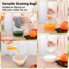 Nut Milk Bag, 5 Pack, Bowl-Shaped Reble Fine Mesh Nylon Cheese Cloths Bags for Straining Almond/Oat/Soy Milk, Tea, Yogurt, Juice, Dumpling Fillings,
