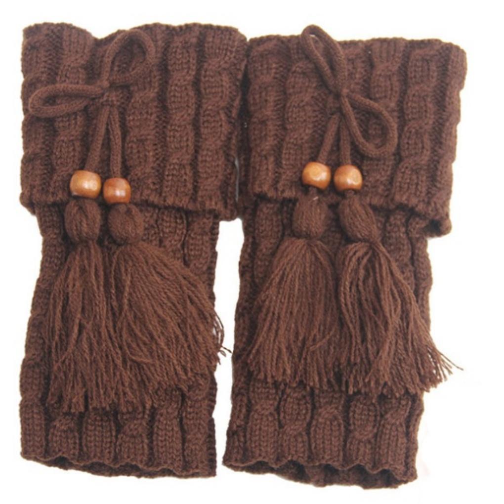 1 Pair Knitted Leg Warmers Women Crochet Boot Cuffs Leg Warmer Woman Boho Boots Socks Lady Winter Boot