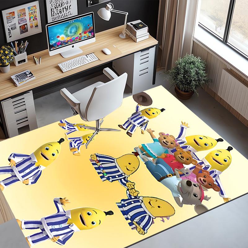 Bananas in Pyjamas Pattern Rug, Indoor/Outdoor Mat, for Picnic, Gameroom, Bedroom, Office, Living Room, Home Decor Carpet, Birthday Gift