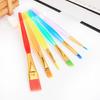 Lot de 6 pinceaux de peinture à prise confortable, tige transparente, pinceaux de dessin aquarelle portables pour étudiants, fournitures scolaires
