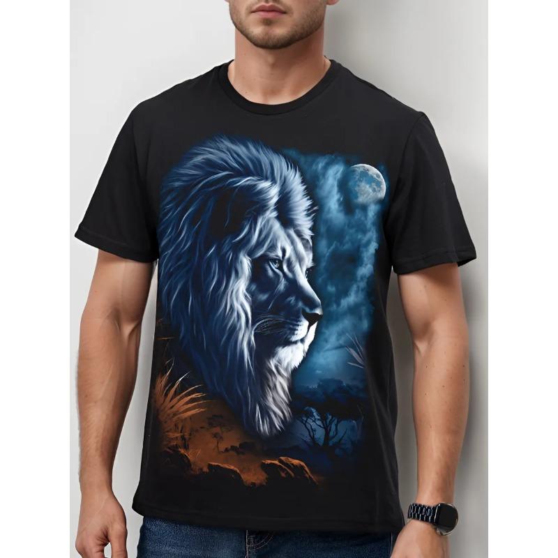 Fashion Men's T-Shirt 3D Cool Bear Print Short Sleeve T-Shirt Hip Hop Street Style Top Summer Men's Loose Outdoor Casual Clothes