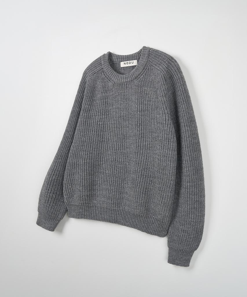 NODU Saddle Hazzi Essential Raglan Knit [Gray]