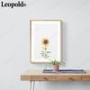 Einfaches Sonnenblumen-Leinwand-Poster, gelbes Blütenblatt, Malerei, Wandkunst, nordisches Poster, Wohnzimmer, Dekoration