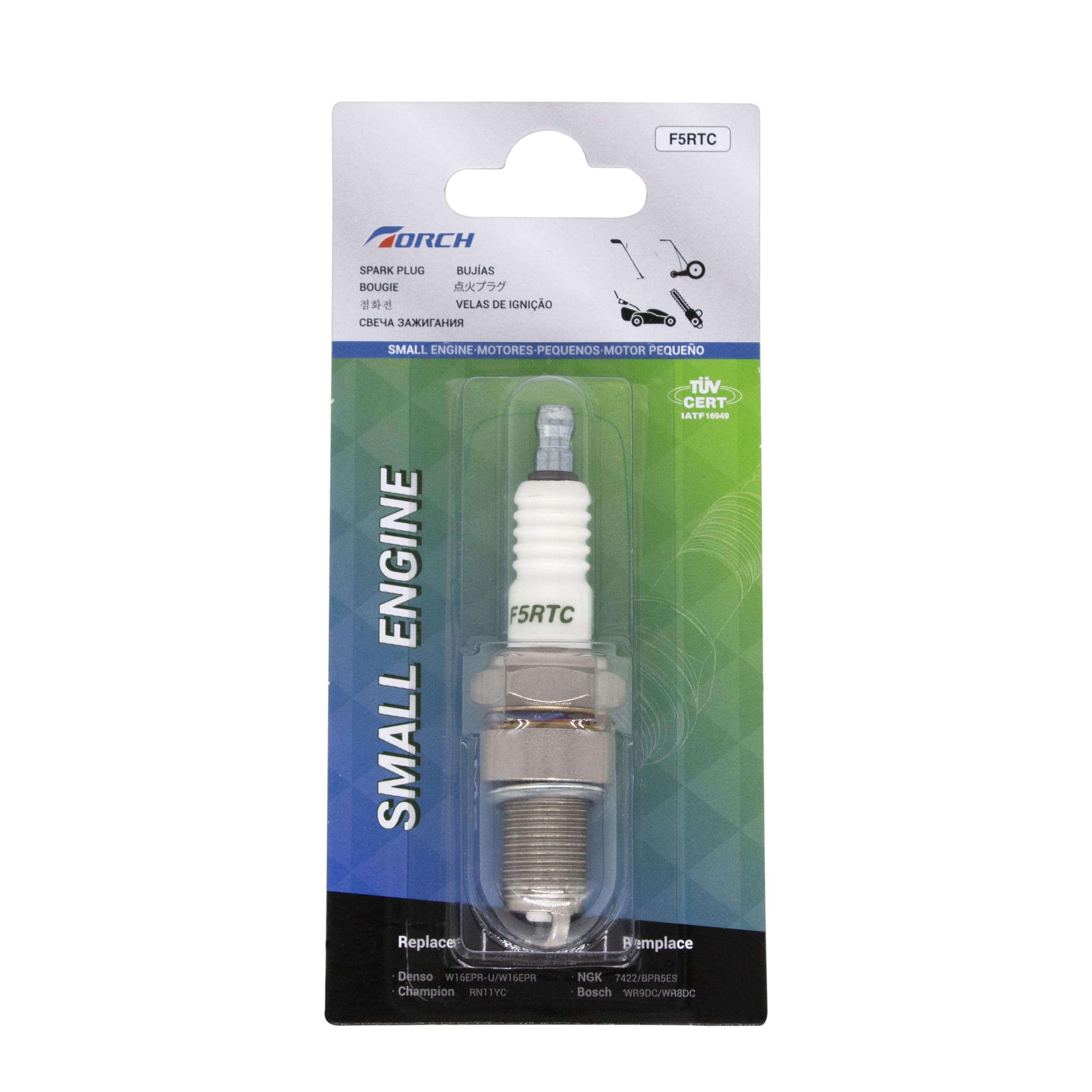 

TORCH F5RTC Universal Plug (Integrated Terminal) 1 Piece Replacement for NGK [4006] BPR5ES Spark Plug, Champion 322/RN11YC 404/RN12YC 8405 Plug