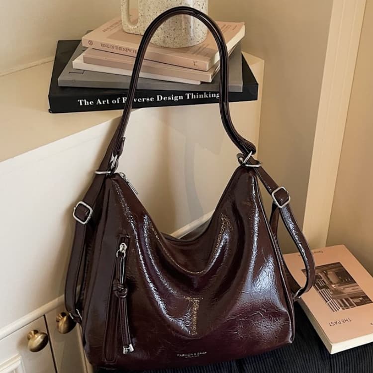 Borsa a tote di grande capacità da donna a spalla/messenger