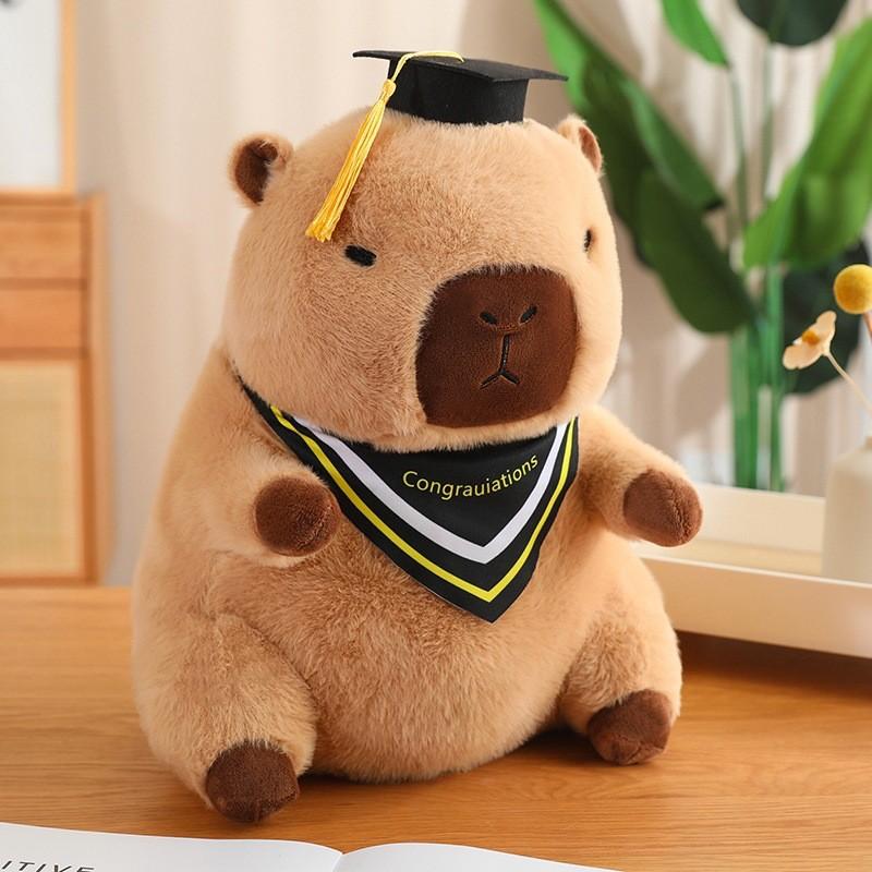 Doctor Capybara Funny Doll Graduation Commemorative Plush Toy Pillow Gift