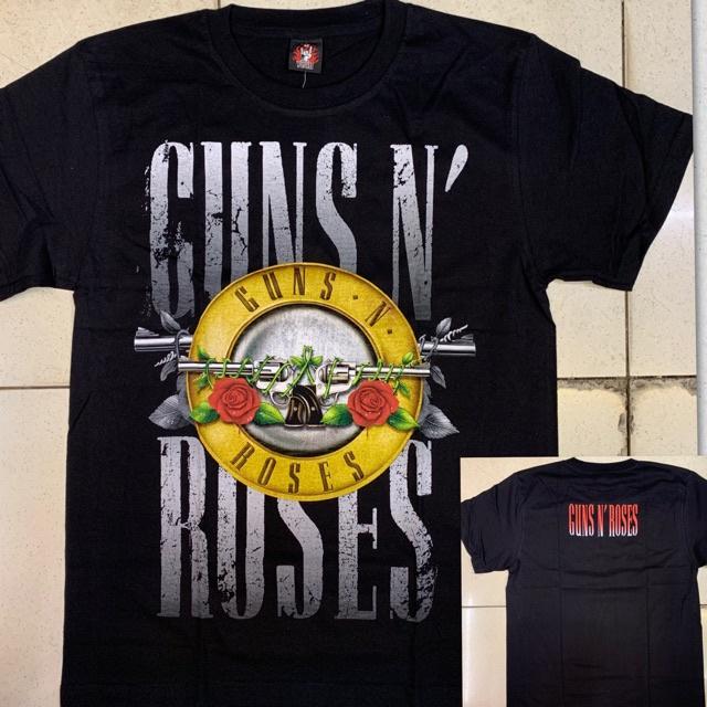 Youth shirt Cotton Oversize Large Size Rock Band T-Shirt vintage Guns n Roses Shirts pure cotton t-shirt mens womens fashion